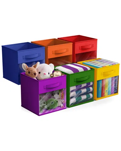 Sorbus 11in 6 Pack Collapsible Fabric Storage Bins In Multi