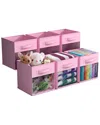 Sorbus 11in 6 Pack Collapsible Fabric Storage Bins In Pink
