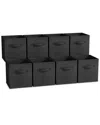 Sorbus 11in 8 Pack Foldable Storage Bins In Black