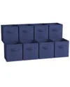 Sorbus 11in 8 Pack Foldable Storage Bins In Blue