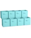 Sorbus 11in 8 Pack Foldable Storage Bins In Blue