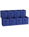 Sorbus 11in 8 Pack Foldable Storage Bins In Blue