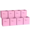 Sorbus 11in 8 Pack Foldable Storage Bins In Pink