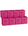 Sorbus 11in 8 Pack Foldable Storage Bins In Pink
