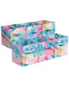 Sorbus 11in Tie-dye 6 Pack Foldable Storage Bins