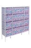 Sorbus 12-drawer Dresser Chest In Purple