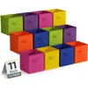 Sorbus 12-pack Collapsible Storage Cubes In Bright Rainbow