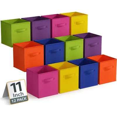 Sorbus 12-pack Collapsible Storage Cubes In Bright Rainbow
