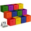 Sorbus 12-pack Collapsible Storage Cubes In Deep Rainbow