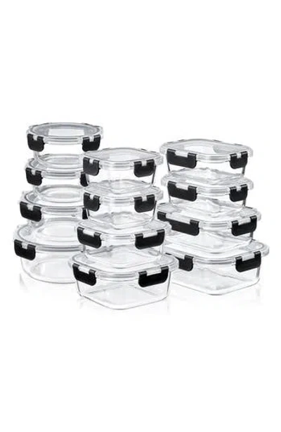 Sorbus 12-pack Glass Food Prep Storage Containers In Black