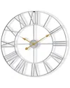 Sorbus 12in Metal Decorative Wall Clock In Metallic