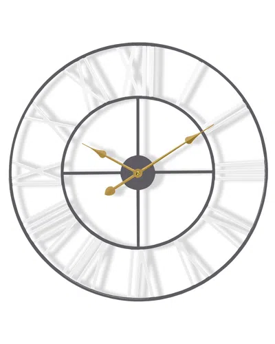 Sorbus 12in Metal Decorative Wall Clock In White