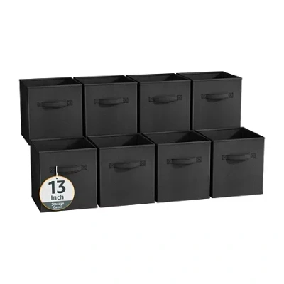 Sorbus 13" Foldable Fabric Storage Cube In Black