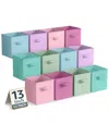 Sorbus 13in 12 Pack Collapsible Fabric Storage Bins