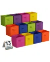 Sorbus 13in 12 Pack Collapsible Fabric Storage Bins