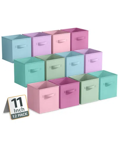 Sorbus 13in 12 Pack Collapsible Fabric Storage Bins In Multi