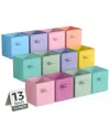Sorbus 13in 12 Pack Collapsible Fabric Storage Bins In Multi