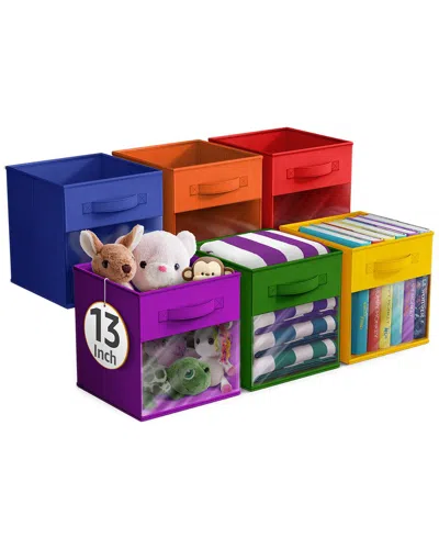 Sorbus 13in 6 Pack Collapsible Fabric Storage Bins In Multi