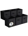 Sorbus 13in 6 Pack Fabric Storage Cubes In Black