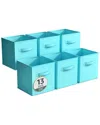 Sorbus 13in 6 Pack Fabric Storage Cubes In Blue