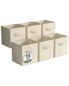 Sorbus 13in 6 Pack Fabric Storage Cubes In Neutral