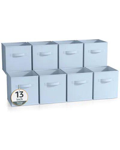 Sorbus 13in 8 Pack Collapsible Fabric Storage Bins In Blue