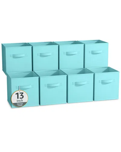 Sorbus 13in 8 Pack Collapsible Fabric Storage Bins In Blue