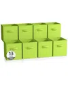 Sorbus 13in 8 Pack Collapsible Fabric Storage Bins In Green