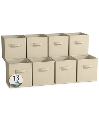 Sorbus 13in 8 Pack Collapsible Fabric Storage Bins In Neutral