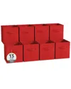 Sorbus 13in 8 Pack Collapsible Fabric Storage Bins In Red