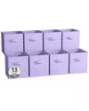 Sorbus 13in 8 Pack Fabric Storage Bins In Purple