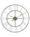 Sorbus 16in Metal Decorative Wall Clock In White