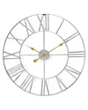 Sorbus 16in Metal Decorative Wall Clock In White