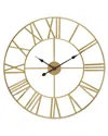 Sorbus 16in Metal Decorative Wall Clock In Gold
