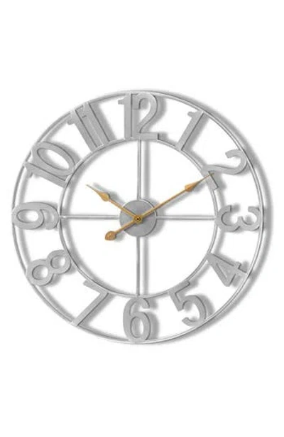 Sorbus 16-inch Numeral Wall Clock In Silver