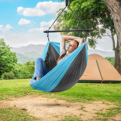 Sorbus 1-person Hanging Hammock Chair Outdoor Swing In Blue;black