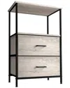 Sorbus Home 2 Drawer End Table In Grey