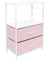 Sorbus 2-drawer End Table In Pink