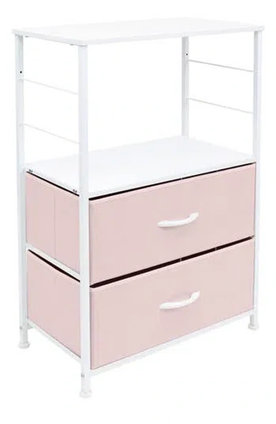 Sorbus 2-drawer End Table In Pink