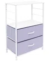 Sorbus 2-drawer End Table In Purple