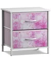 Sorbus 2 Drawer Nightstand Dresser Tie Dye Pink In Pink