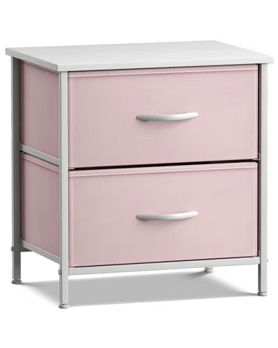 Sorbus 2 Drawer Nightstand Dresser Pink
