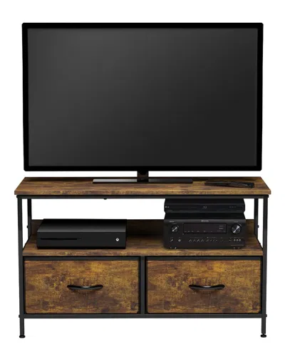 Sorbus 2 Drawers Tv Stand Dresser In Brown