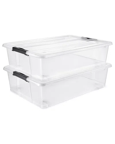 SORBUS SORBUS SET OF 2 40QT UNDERBED BINS WITH LIDS & HANDLES
