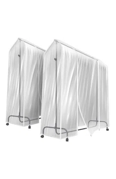 Sorbus 2-pack Clear Garment Rack Covers In White