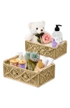Sorbus 2-pack Macramé Storage Basket In Brown