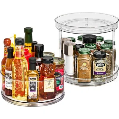Sorbus 2 Pack Variety Sizes Lazy Susan Organizer Set In Transparent