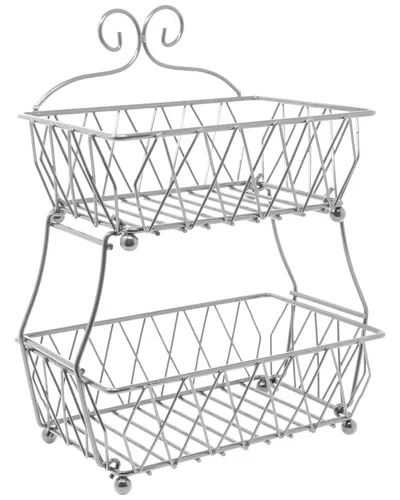 SORBUS SORBUS 2 TIER WIRE FRUIT BASKET
