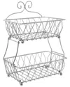 Sorbus 2-tier Wire Fruit Basket In Silver