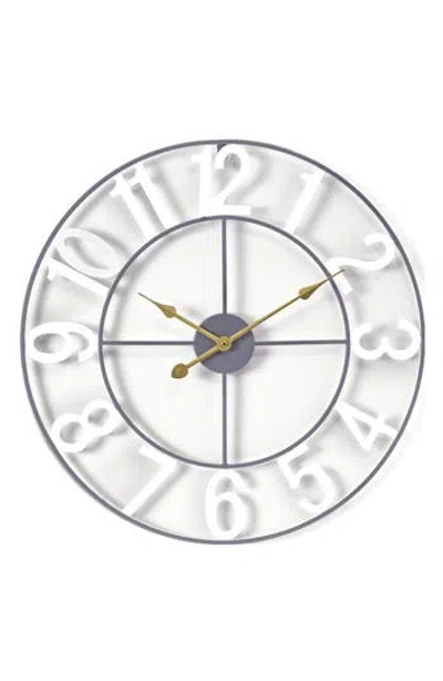 Sorbus 24 Inch Numeral Wall Clock In White